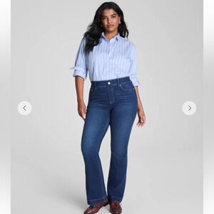 NWT Spanx SPANXshape Everywhere Flare Jeans Authentic Blue 1X # 21164Q $170.00